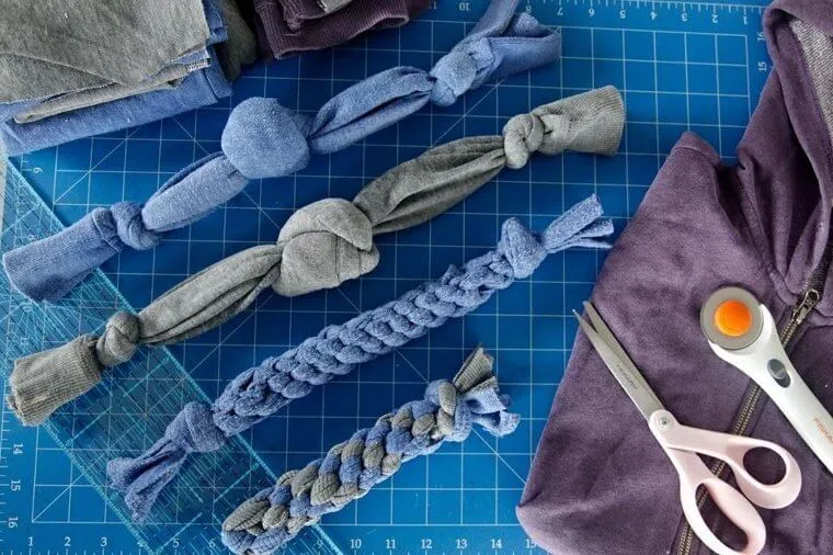 Repurpose Old Clothes Into Dog Toys